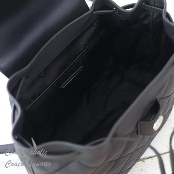 NWT Tory Burch Willa Backpack in Matte Black 145276 - Picture 11 of 11